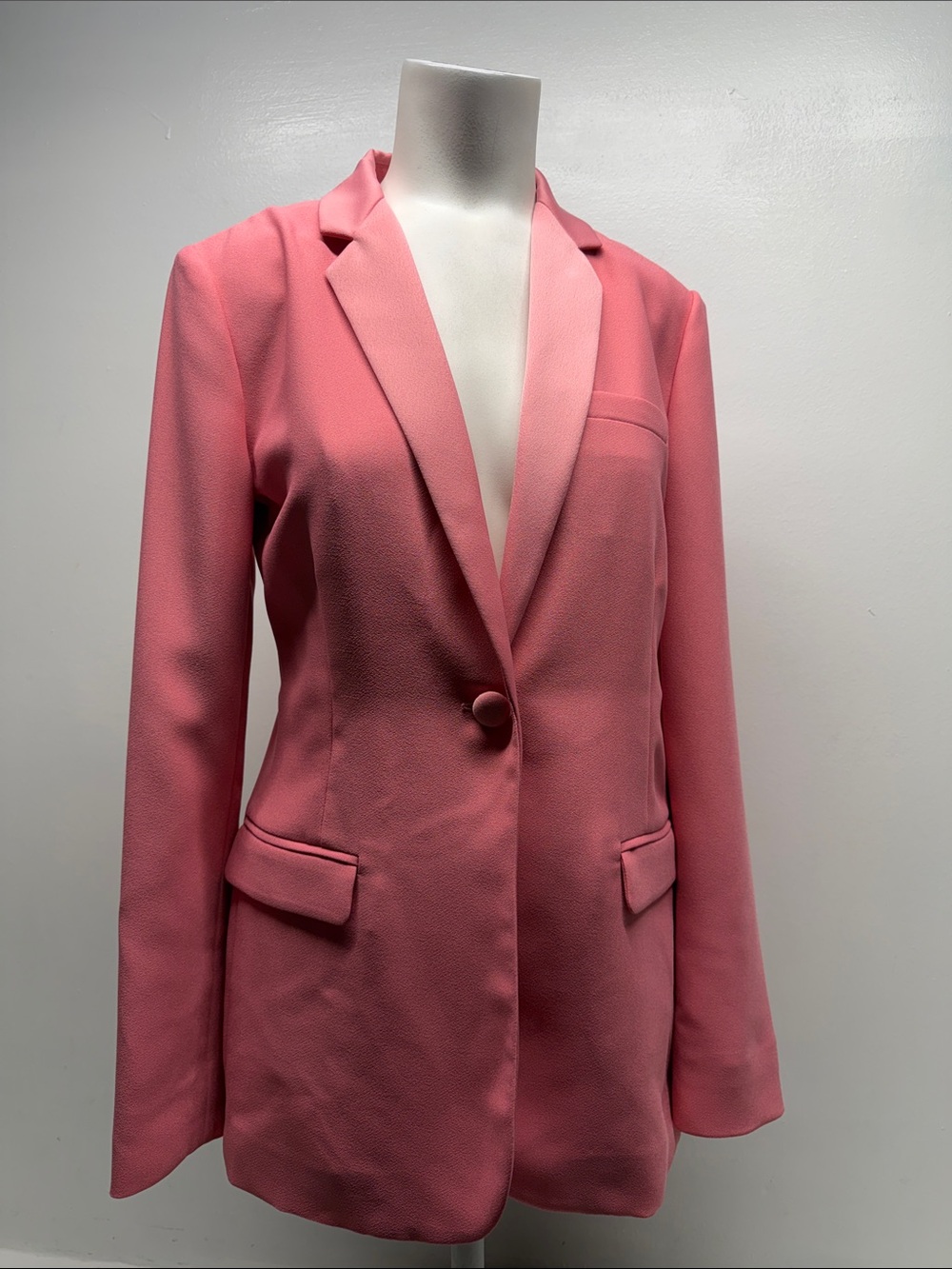 Diane Von Furstenberg Vint Blazer Jacket Single Breasted Long Sleeve Pink NWT 2